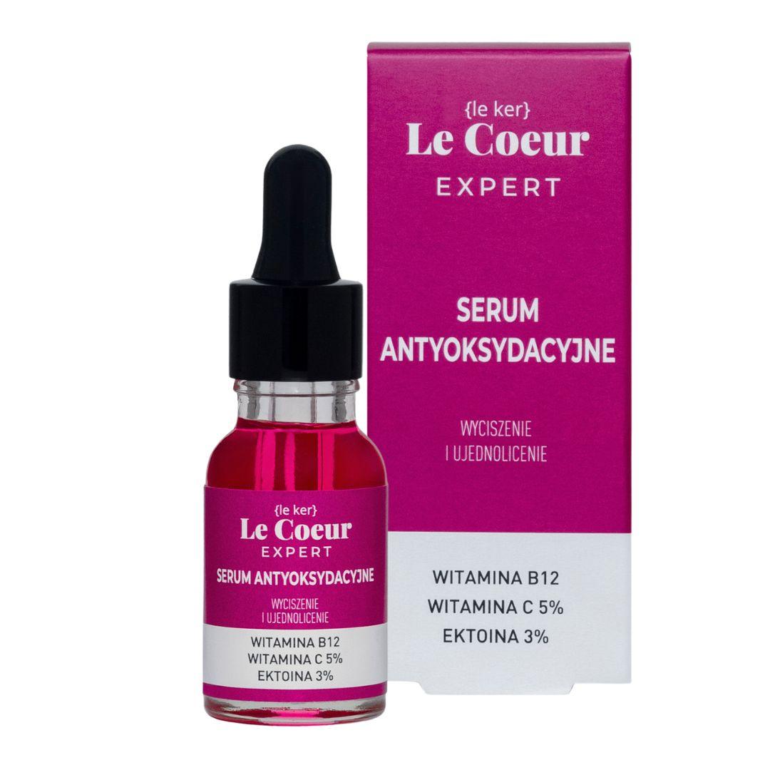 SERUM ANTYOKSYDACYJNE Z WIT. B12, WIT. C 5% ORAZ EKTOINĄ 3% WYCISZENIE I UJEDNOLICENIE, Le Coeur